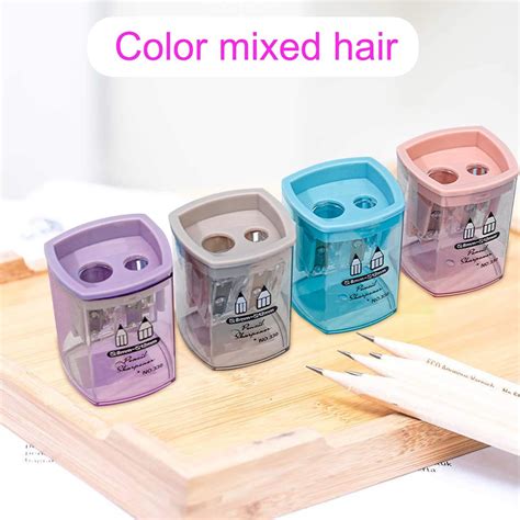 Pencil Sharpeners Manual Holes Compact Colored Handheld Pencil ...
