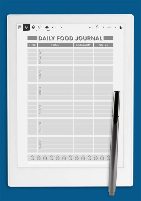 Food Diary Template