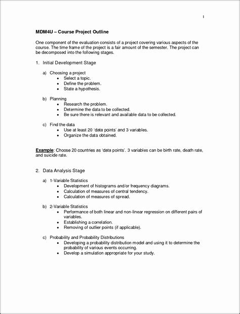 Image result for Project Plan Outline Example