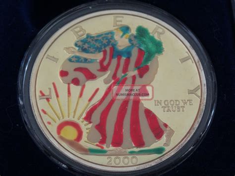 2000 American Silver Eagle Dollar & 2000 Silver Eagle " Colored