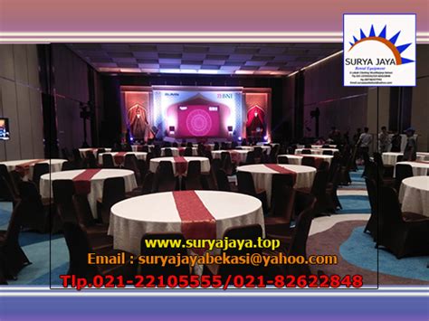 Jasa Sewa Meja Bulat Kursi Lengkap Dengan Cover Bekasi Jakarta