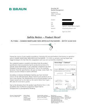 Fillable Online B. Braun in Germany - Aesculap Implant Systems Fax ...