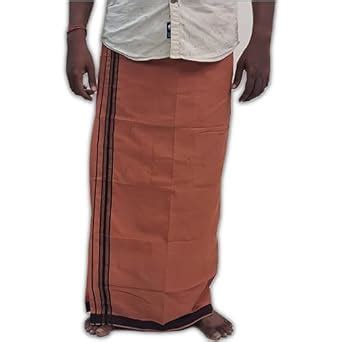 Traditional Handloom Kerala Style Saffron Color Dhoties for Men ...