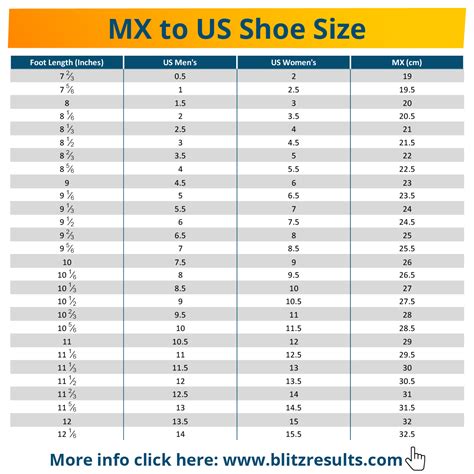 Mexican Shoe Size Conversion & Charts for Men, Women & Kids