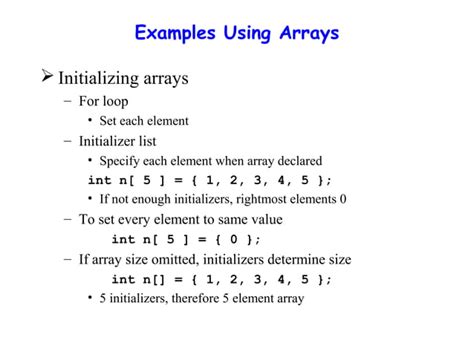 C Array Examples 的图像结果