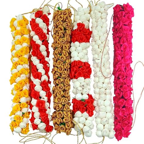 Buy CURATED CART Gajra Artificial Jasmine Mogra Flower Hair Gajra Juda ...