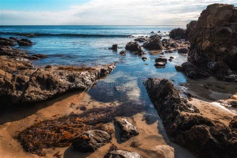 Tide pool on Laguna Beach stock image. Image of jagged - 85232083