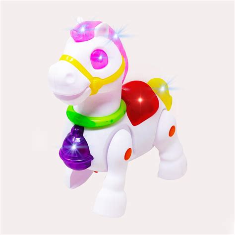 Buy Roodrika Toys Walking Pony Horse Figure Pet Electronic Toy with ...