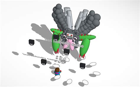 3D design omega flowey vs frisk | Tinkercad
