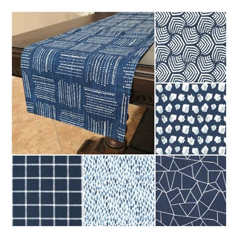 Navy Table Runner - Custom Size Table Centerpiece - Fabric Table Runner ...