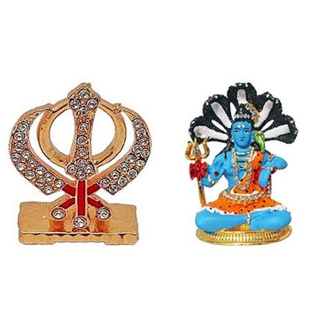 Buy 9facts Punjabi Khanda Symbols of Sikh Idol and Lord Shiva/Shiv ...
