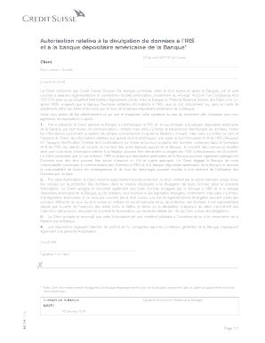 Fillable Online Autorisation relative la divulgation de donn es l IRS ...