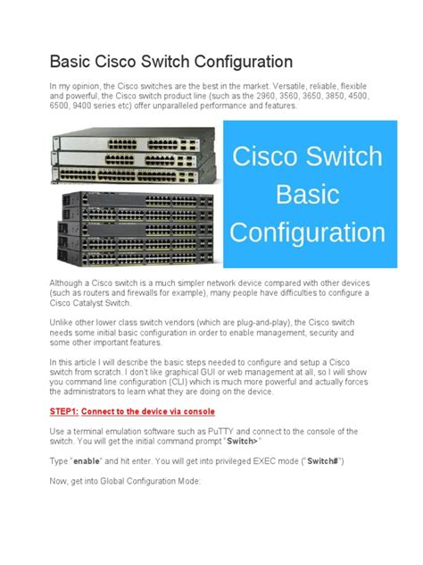 Image result for Cisco Switch Tutorial