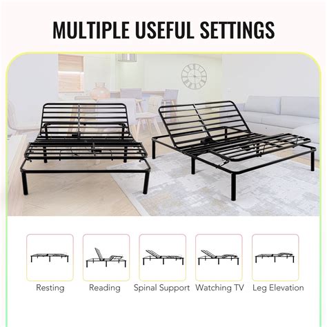 Buy Viribus Electric Elevation Adjustable Bed Frame Base for Queen Size ...