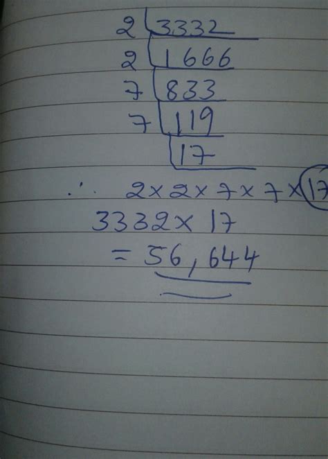 by what least number should 3332 multiplied to get a perfect square ...