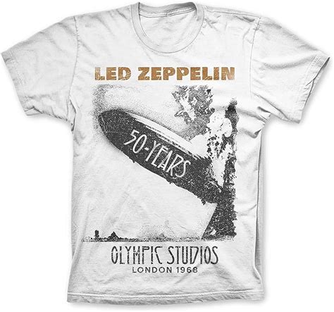 Led Zeppelin - 50 Years Blimp - Adult T-Shirt India | Ubuy