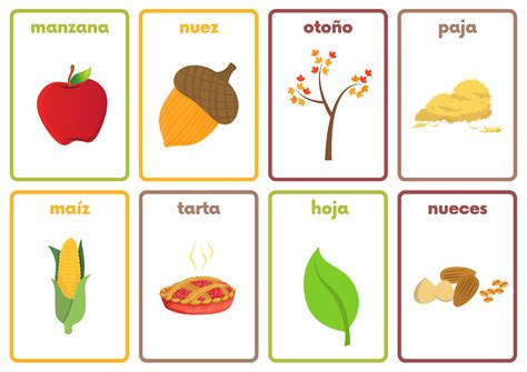Fall Vocabulary Flashcards - Speech Therapy Talk Membership