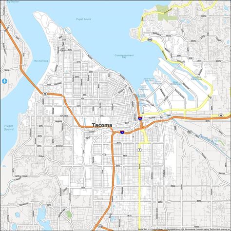 Printable Tacoma Street Map