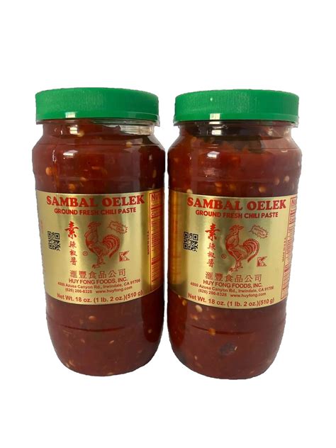Huy Fong Sambal Oelek Ground Fresh Chili Paste 18 oz. 2- Pack - Exp 10/ ...