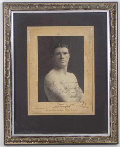 1904 Philadelphia Jack O'Brien Signed Cabinet Photograph