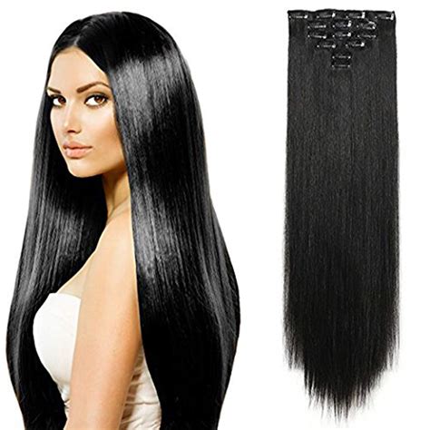 Pelo 6 Clips Straight And Silky Hair Extension For Women And Girls ...