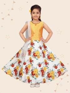 Kidotsav Indi Girls Lehenga Choli Western Wear Floral Print Lehenga ...