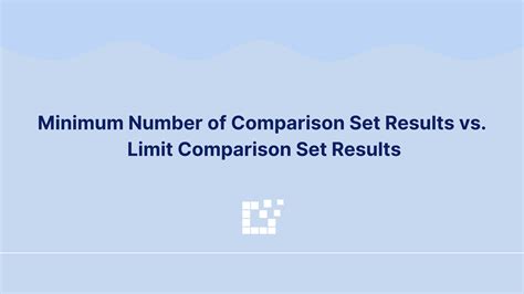 Minimum Number of Comparison Set Results vs. Limit Results