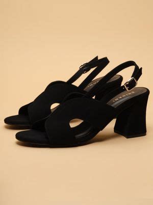 Buy Eridani Zella Black Block Heels Online