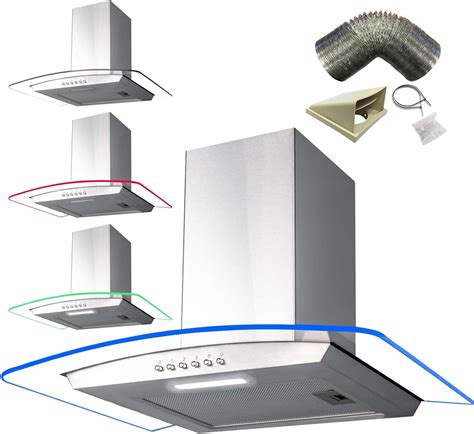 SIA LED Curved Glass Cooker Hood with Ducting Kit India | Ubuy