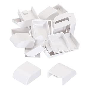 MECCANIXITY 20pcs Cable Raceway End Cap Channel Fitting Cable Cover ...