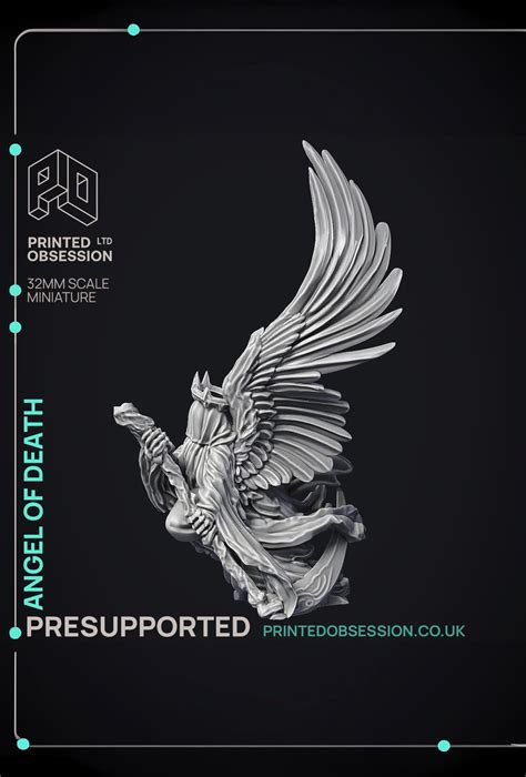 Angel of Death - Heaven Hath No Fury - PRESUPPORTED - 32mm Scale - 3D ...