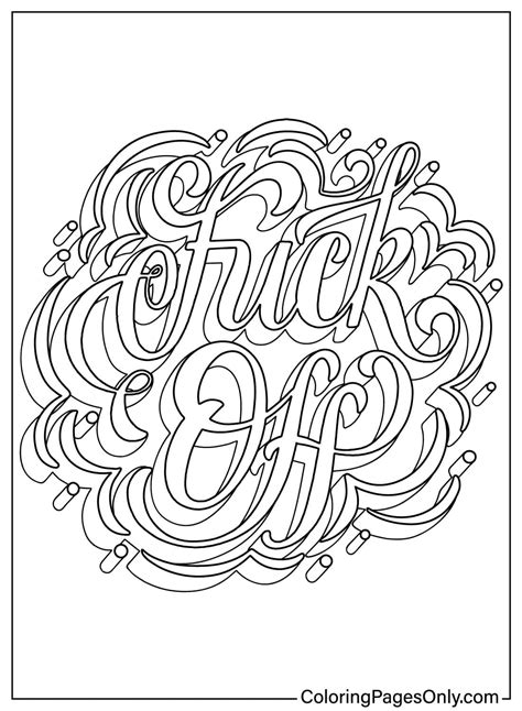Swear Word Coloring Pages Printable