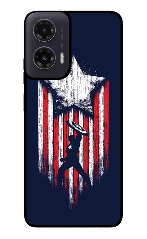 Buy Now Captain America Marvel Art Glass Case for Moto G35 5G Online ...