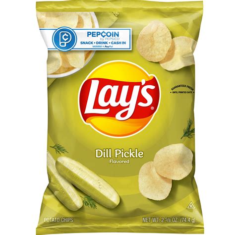 Lay's Dill Pickle Flavored Potato Chips, 2.625 oz Bag - Walmart.com