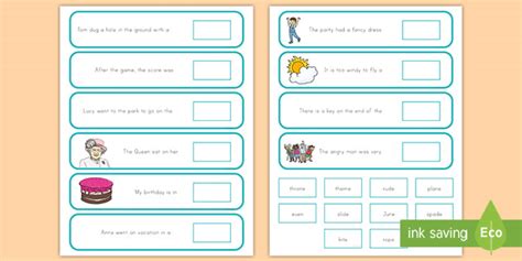 Fill in the Magic e Words Activity (teacher made)