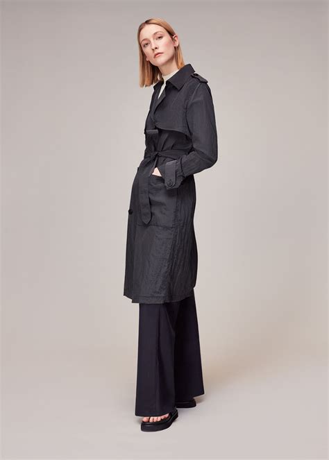 Dark Grey Water Resistant Trench Coat | WHISTLES | Whistles UK