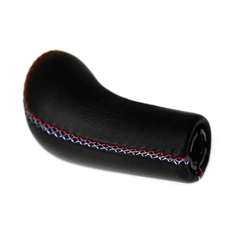 Gear Stick Shift Knob For BMW M Sport Tri Color ///M stitched Genuine Leather 6 Speed Manual ...