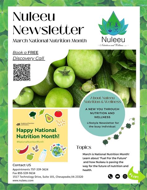 National Nutrition Month Handouts 2025 Little League