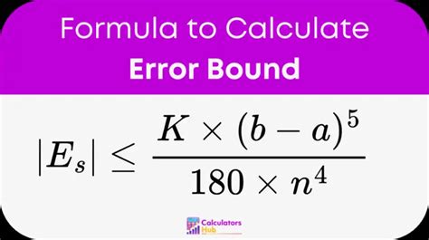 Image result for Error Bound Formulas