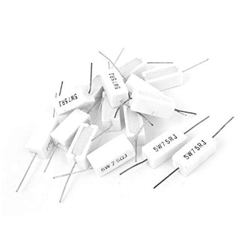 Alcoa Prime15 Pcs 5W 75 Ohm 5% Radial Lead Ceramic Cement Power ...