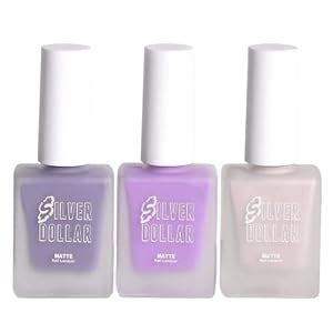 Buy SILVER DOLLAR Matte Nail Lacquer COMBO SET OF 3-SHADES OF PURPLE ...
