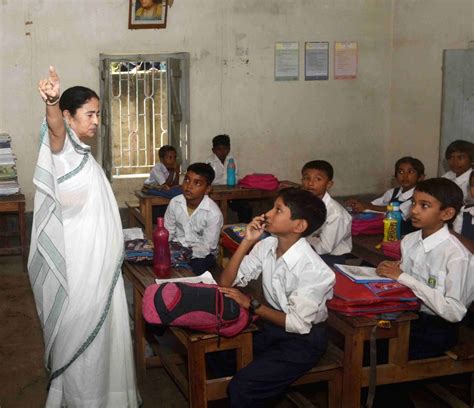 :Hingalganj:Mamata Banerjee meets students of Taki Girls School.