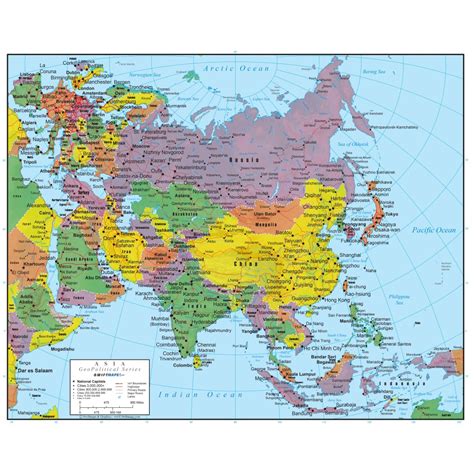 Asia Wall Map 的图像结果