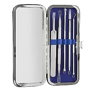 Stainless Steel Anti-Slid Handle Blackhead Remover Tools Kit with Case ...