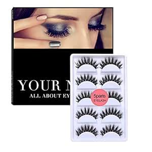 Buy High Volume False Eyelashes Fluffy 3D Lashes Pack 5 Pairs Online at ...