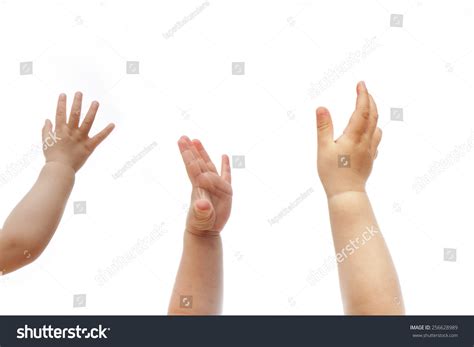 Childrens Hands Reaching Up