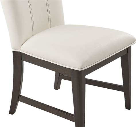 Elko Falls 5 Pc Espresso Dark Wood White Dining Room Set With Round ...