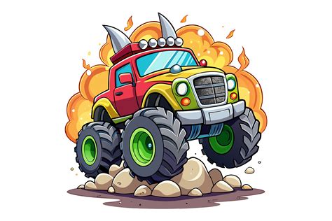 Monster Truck Clipart Vector Graphic by Depict_Design · Creative Fabrica