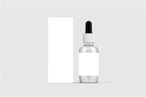 精油化妆品药品滴管瓶包装盒设计样机PSD模板素材下载 – 看飞碟