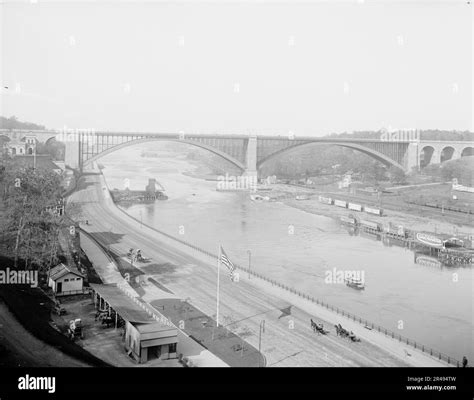 The Harlem from High Bridge, New York, c1905 Stock Photo - Alamy